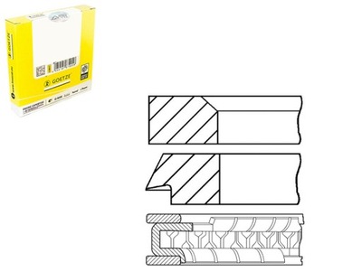 79 96 std 1.6-2-4 набор колец поршня ford escort iii escort iii фото №1