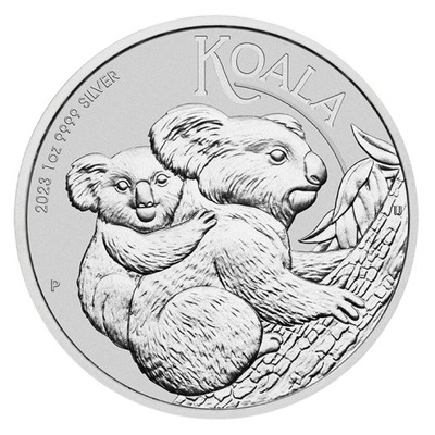 SREBRNY AUSTRALIJSKI KOALA 1 UNCJA SREBRA 2023 ROK THE PERTH MINT