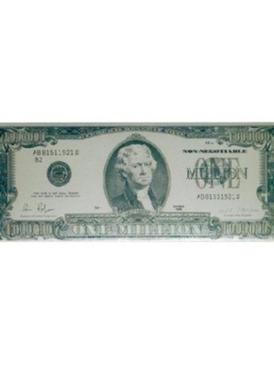 Czekolada Mleczna Banknot na Prezent 1mln Dolarów Wesele Chrzcin Komuni 60g
