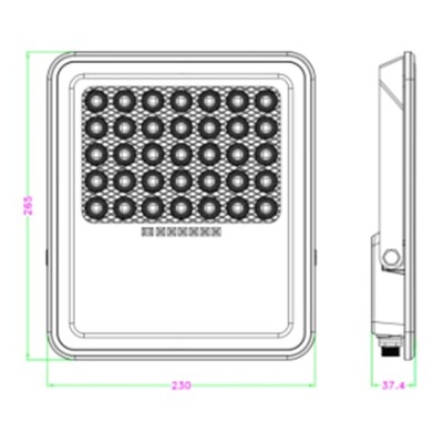 NAŚWIETLACZ LED 200W GEMINI Z PANELEM SOLARNYM - GERMINA