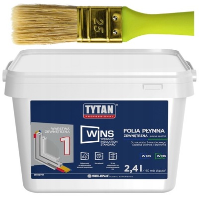 Folia Płynna TYTAN WINS 2,4L ZEWNĘTRZNA biała + pędzel GRATIS
