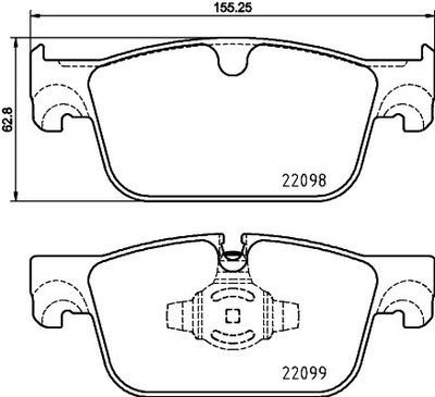 ZAPATAS DE FRENADO PARTE DELANTERA FRONT TEVES SUZUKI/VOLVO/VOLVO ASIA  