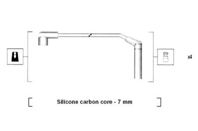 КОМПЛЕКТ ТРУБОК ZAPŁONOWYCH MITSUBISHI COLT III COLT IV COLT V