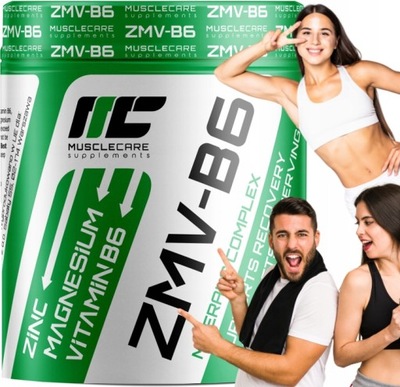 ZMV B6 MAGNEZ CYNK WITAMINA B6 na sen Muscle Care 60 tabletek