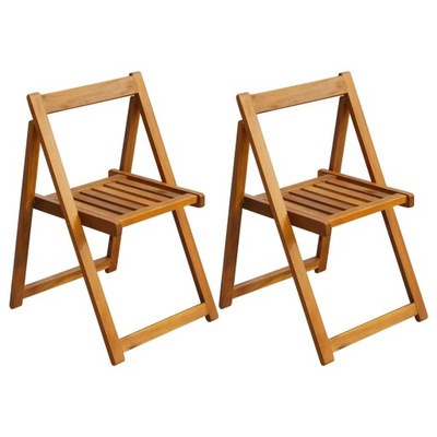 Składane krzesła ogrodowe, 2 szt., lite drewno a