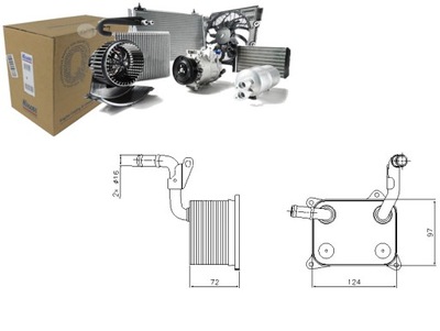 Nissens радіатор оливи audi a4 a5 a6 a6 allroad a фото №1