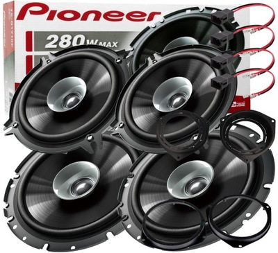 PIONEER SPEAKERS AUTOMOTIVE 4 PIECES FOR OPEL ASTRA H CORSA D DOOR FRONT + REAR  