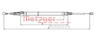 METZGER 10.7139 CIEGLO, HAMULEC AUTÓNOMO  