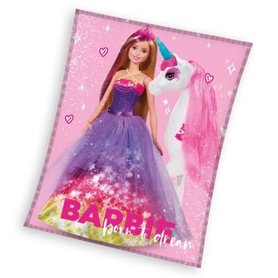 Koc Narzuta dla dzieci 130x170 Barbie