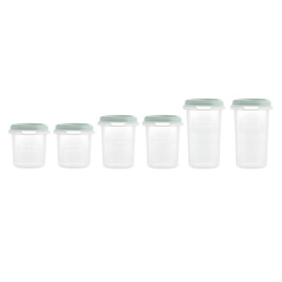 POJEMNIKI NA ŻYWNOŚĆ HERMETYCZNIE ZAMYKANE DOLCE 6 SZT - MIĘTOWE