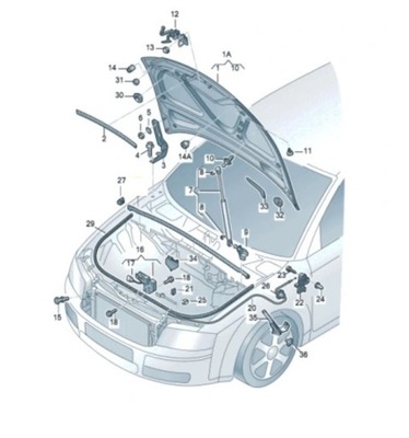 Audi a4 b6 прокладка капот pod решётка фото №1
