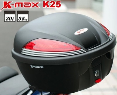 KUFER MOTOCYKL SKUTER K-MAX 30L +PŁYTA OPARCIE Pasażera ZESTAW MONTAŻOWY