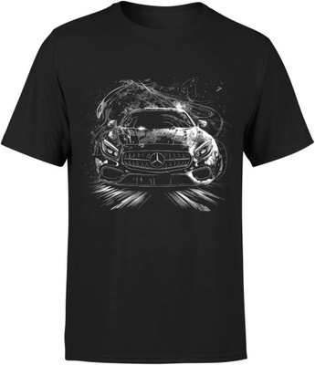 KOSZULKA MERCEDES MĘSKA Z NADRUKIEM AMG CZARNA R S T-SHIRT MĘSKI TSHIRT