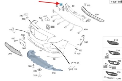 Mercedes w176 w246 кронштейн радара перед a2468880014 oryg-pń фото №1