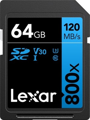 Karta pamięci LEXAR SDXC 64GB 800x V30 4K 120MB/s