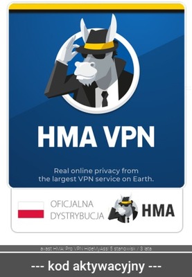 avast HMA! Pro VPN HideMyAss! 5 stanowisk / 3 lata