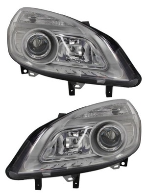 Фары renault grand scenic ii ph ii scenic ii ph ii 06-09 kpl le + pr фото №1