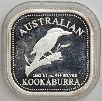 8.db.AUSTRALIA, E.II, 50 CENTÓW 2002 KOOKABURRA