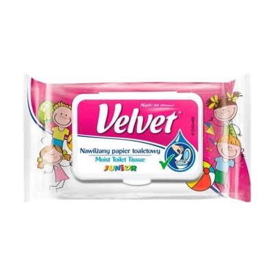 VELVET JUNIOR NAWILŻANY PAPIER TOALETOWY 42 SZTUKI