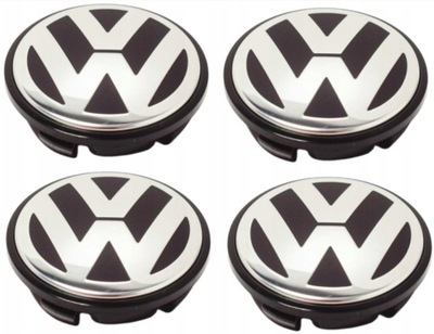 4X KAPSLE VOLKSWAGEN 65MM VW TAPACUBOS TAPAS CIEGAS KAPSEL TAPA DISCOS 4 SZT.  