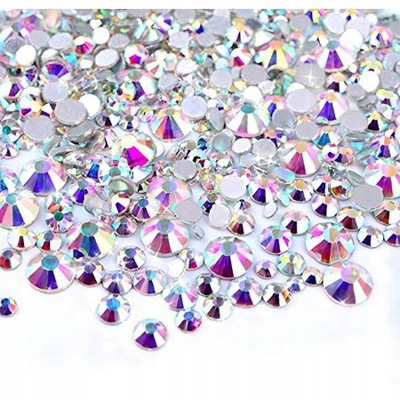 ZIRKONE SWAROVSKI CRYSTAL AB 100ks mix veľkostí