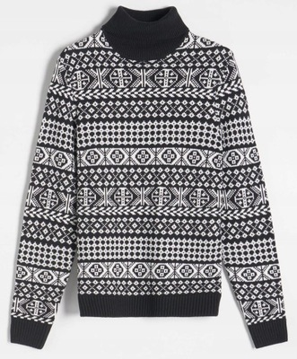 RESERVED sweter pulower golf wzorzysty męski L