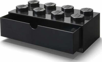Pojemnik z szufladą Lego Brick 8 Desk Drawer czarny