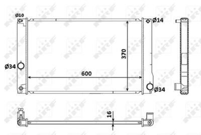 NRF 53926 CHLODNICA, SISTEMA DE REFRIGERACIÓN DEL MOTOR  