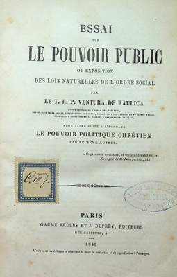 Essai sur le pouvoir public 1859 r