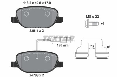 КОЛОДКИ ТОРМОЗНЫЕ ALFA ЗАД GIULIETTA 1,4-2,0 JTDM 10- 2381101