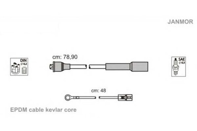 JANMOR ПРОВОДА ЗАЖИГАНИЯ КОМПЛЕКТ. FIAT