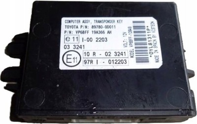 MÓDULO ASSY TRANSPONDER TOYOTA YARIS II 89780-0D011  