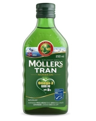 Moller's Tran Norweski naturalny smak 250 ml