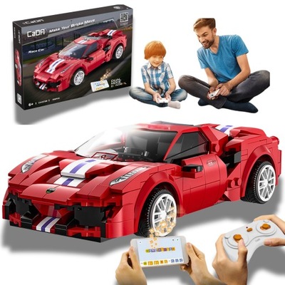 KLOCKI CADA SAMOCHÓD SPORTOWY ZDALNIE STEROWANY FERRARI 306 ELEMENTÓW