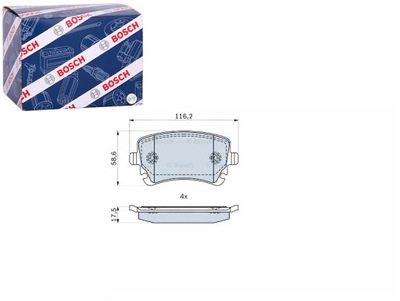 ZAPATAS DE FRENADO PARTE TRASERA BENTLEY CONTINENTAL FLYING SPUR 4.0-6.0ALK  