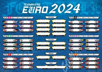 Terminarz Mistrzostw Europy EURO 2024 A3 - 10 szt