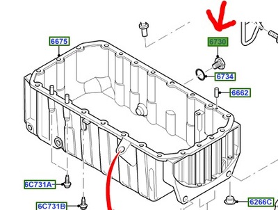 Крышка слива масла ford focus 2003- kuga 2008- mondeo s-max galaxy фото №1