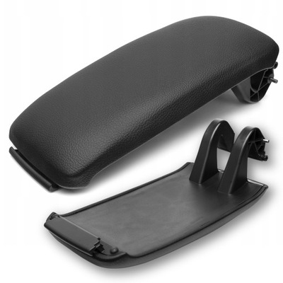 COVER CAP ARMREST FOR AUDI A3 8P 2003-2012 BLACK BLACK LEATHER  