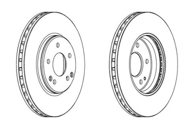 FERODO DISCOS DE FRENADO 2SZT. PARTE DELANTERA MERCEDES C CL203 C T-MODEL S203 C  