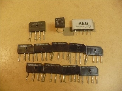 ZESTAW RÓŻNYCH MOSTKÓW PROSTOWNICZYCH DO SPRZĘTU AUDIO UNITRA DIORA RADMOR2