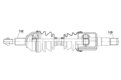 Привідний вал привідна dodge avenger 08- ліва фото №1