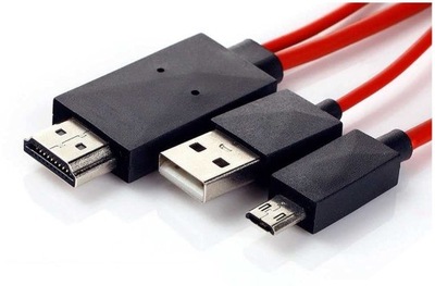 ADAPTER KABEL MHL USB NA HDMI MICRO USB 1,8m 11pin