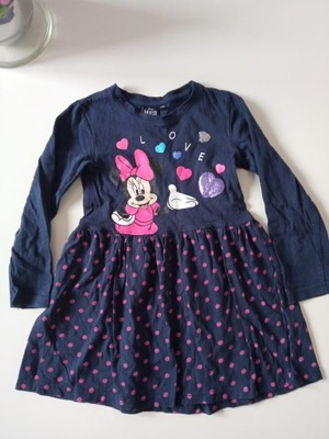 Disney Minnie Mouse dziecięca sukienka bawełna r 110