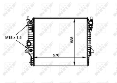 NRF 53805 CHLODNICA, SISTEMA DE REFRIGERACIÓN DEL MOTOR  