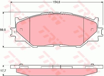 КОЛОДКИ ТОРМОЗНЫЕ ПЕРЕД LEXUS IS 220D/250 05-