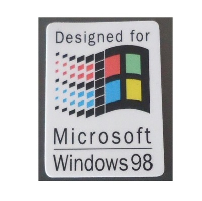 Naklejka Windows 98 Label 25x35 mm 435b