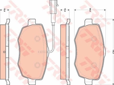 КОЛОДКИ ГАЛЬМІВНІ ПЕРЕД TRW GDB1707