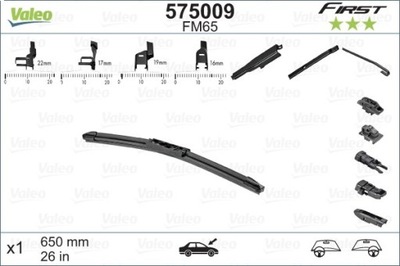 VALYTUVAS VALYTUVAI 650MM VALEO FIRST MULTICONNECTION PLOKŠTI VALEO VAL575009 