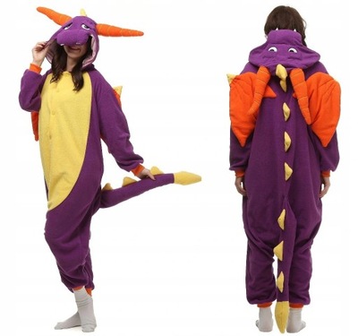 PIŻAMA KIGURUMI SPYRO DRAGON DRES ONESIE r L