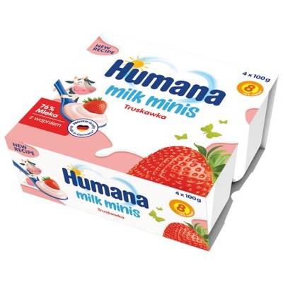 Humana Deserek jogurtowy o smaku truskawkowym